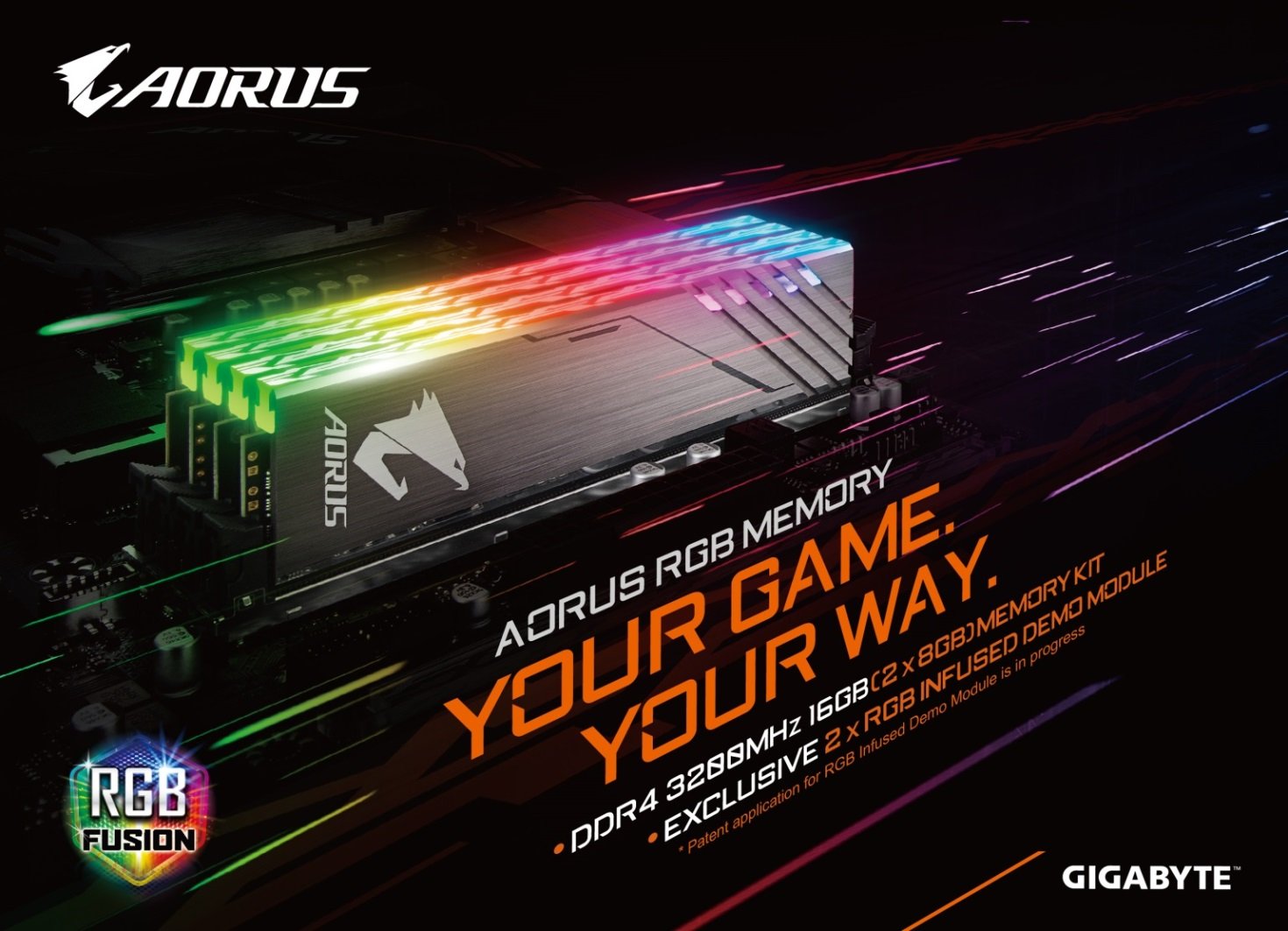 Image à la une de RAM Gigabyte Aorus RGB : des barrettes de DDR4 3200 riches en couleurs