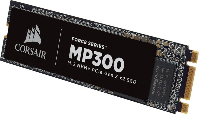Image 1 : Corsair MP300 : du SSD NVMe pas cher sur interface PCIe 2x, 1,6 Go/s