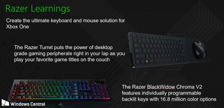 Image 1 : Microsoft et Razer s’allient pour une compatibilité claviers/souris sur Xbox One