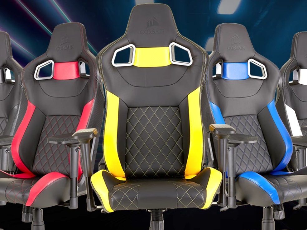 Chaise gaming CORSAIR T2 ROAD WARRIOR - Noir/Blanc / Chaise