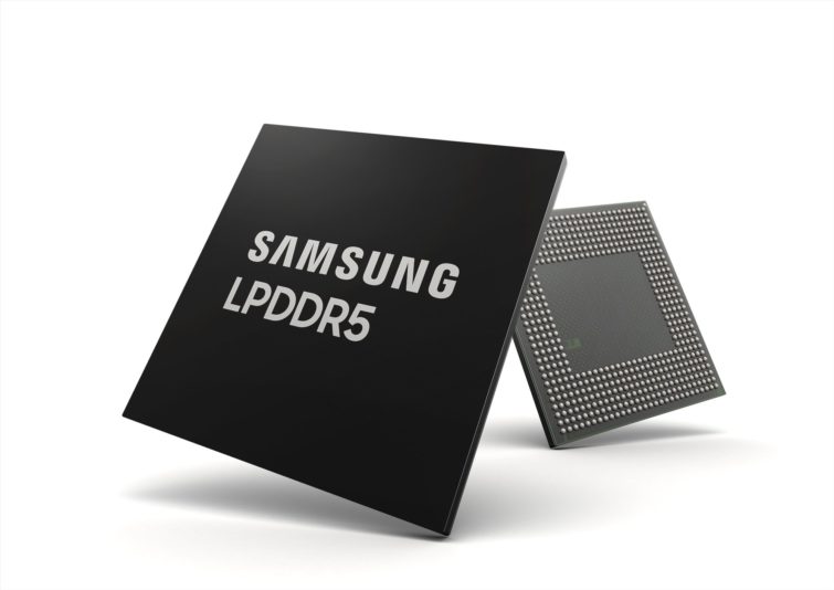 Image 1 : Samsung : premier sur la RAM LPDDR5 de 8 Gbit, gravée en 10 nm