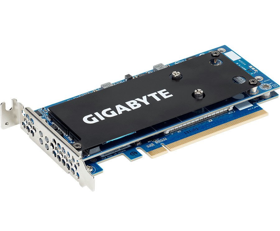 Image à la une de Carte d’extension Gigabyte : quatre SSD M.2 sur un seul slot PCIe