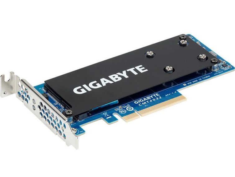 Image 1 : Carte d’extension Gigabyte : quatre SSD M.2 sur un seul slot PCIe