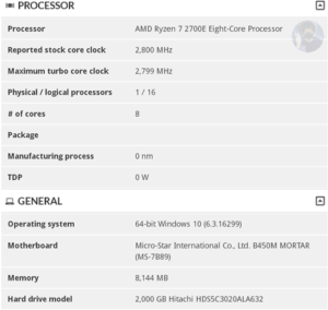 Image 1 : AMD Ryzen 7 2700E : 8 coeurs pour seulement 45 W