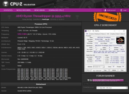 Image 3 : Overclocking record : le Threadripper 2990WX à 5,9 GHz, ou presque...