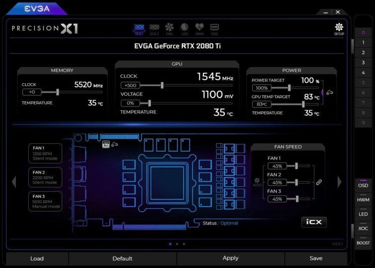 Image 1 : EVGA Precision X1 : logiciel pour OC une GeForce RTX en un clic