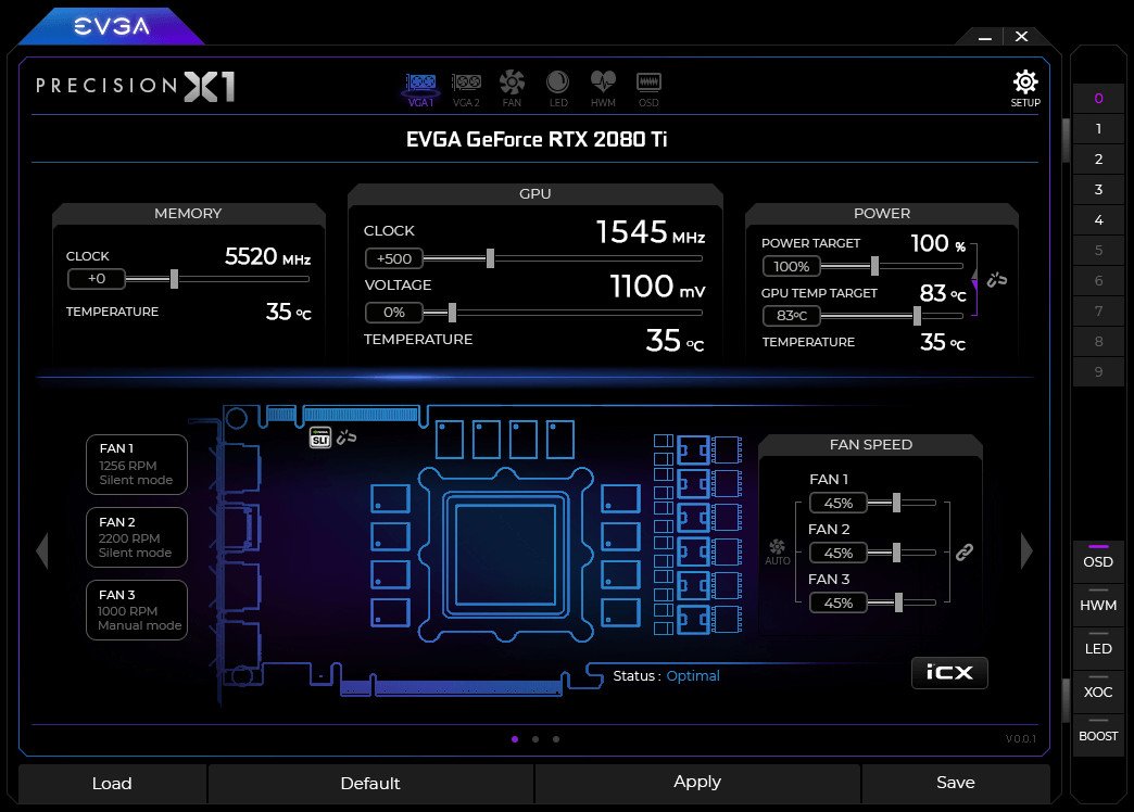 Image à la une de EVGA Precision X1 : logiciel pour OC une GeForce RTX en un clic