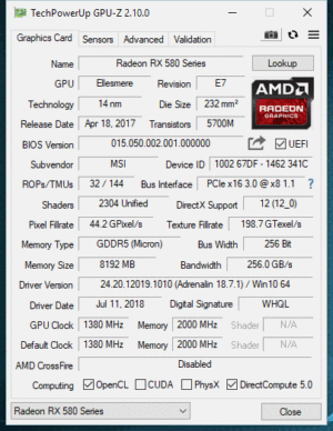 Image 3 : Test : MSI Radeon RX 580 MECH 2, la plus rapide du marché