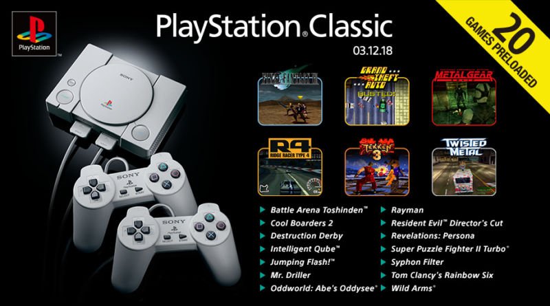 Image 1 : PlayStation Classic : 2 listes de jeux dévoilées, une pour le Japon