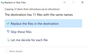 Image 2 : Windows 10 October : nouveau bug sur la décompression de fichiers