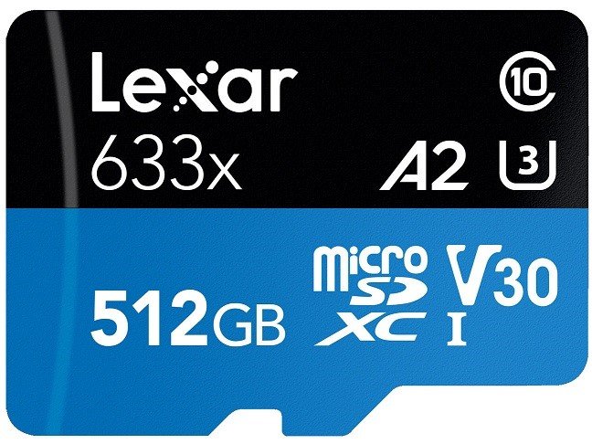 Image 2 : Lexar lance une MicroSD de 512 Go, jusqu'à 4000 IOPS et 100 Mo/s