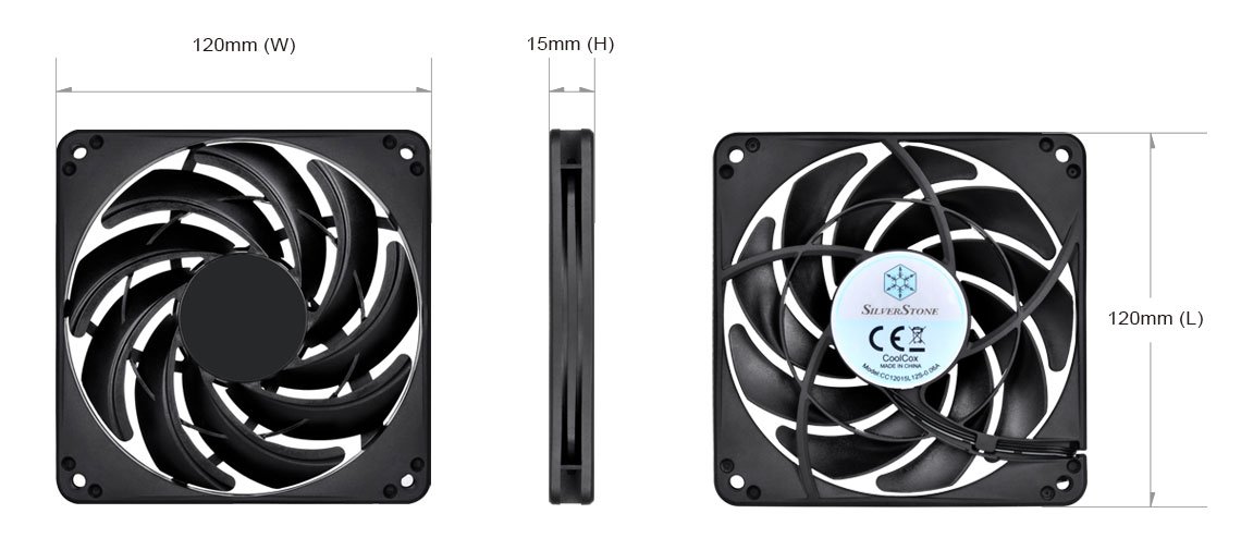 SlimLine FN124 : nouveau ventilateur 120 mm ultrafin chez SilverStone