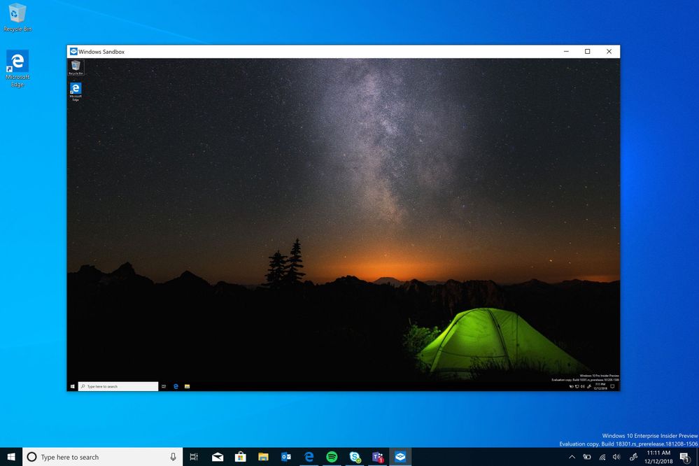 Image 1 : Windows Sandbox : pour tester les programmes suspects