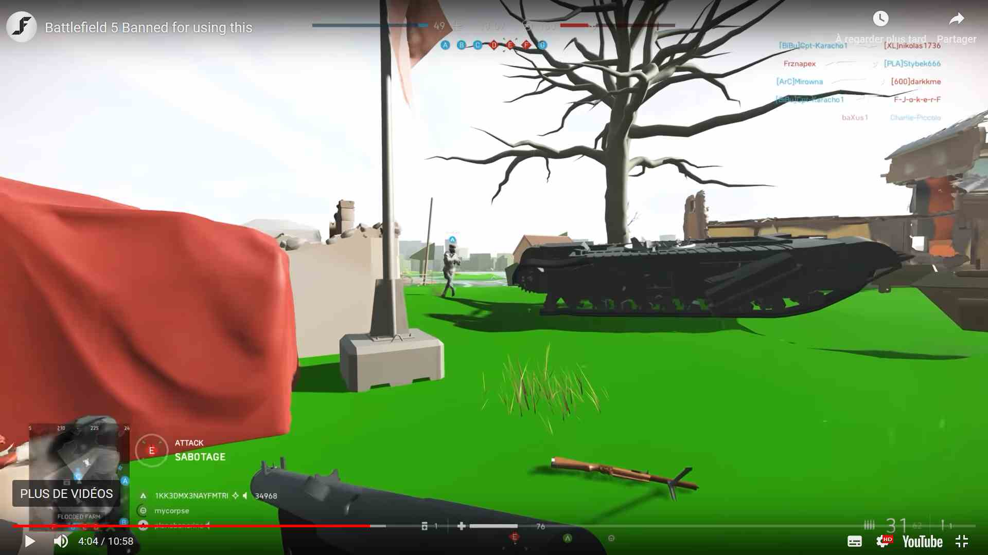 Image 1 : Vidéo : il modifie le LOD de Battlefield V pour faire plus de kills