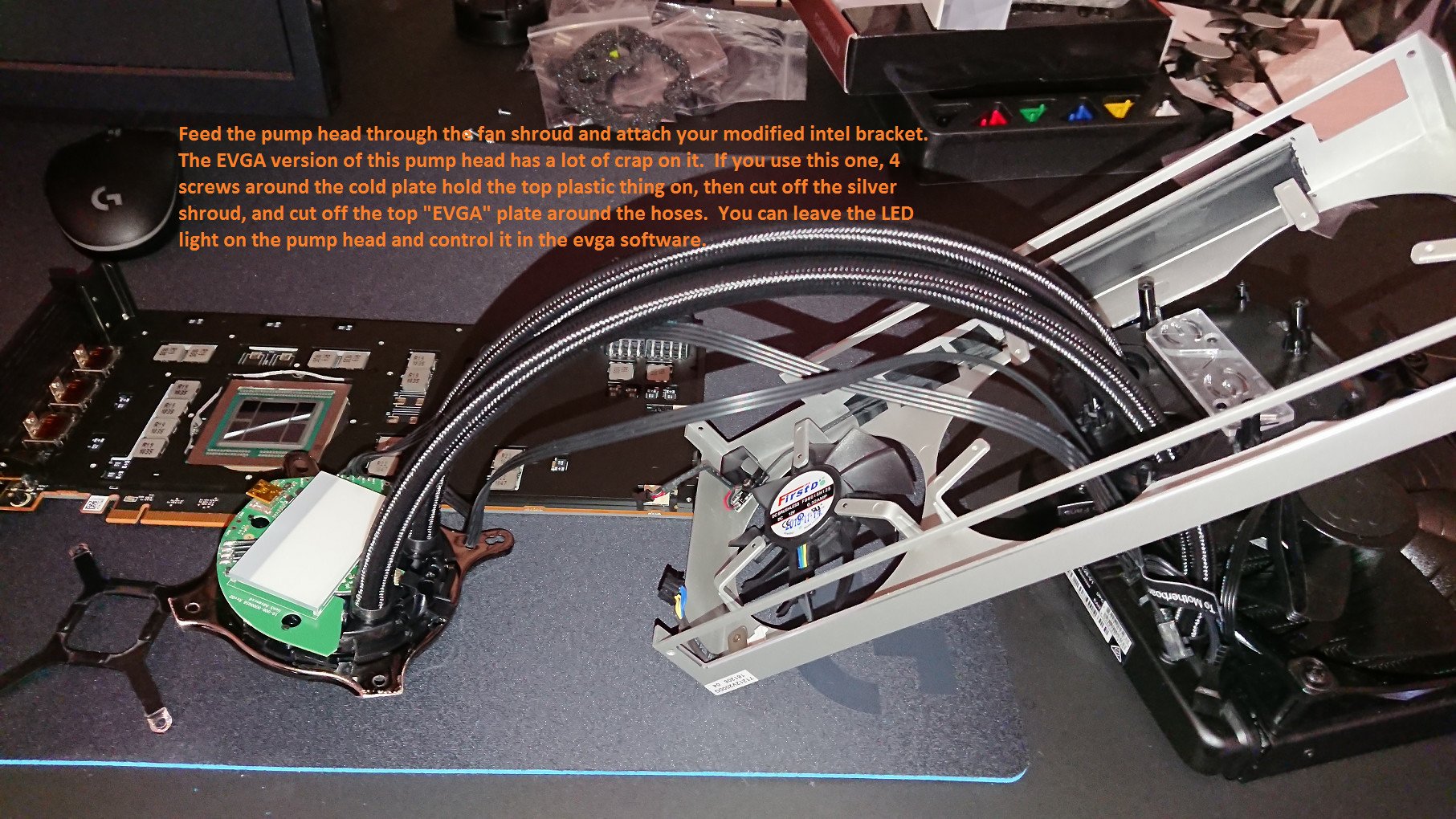 Image 11 : Un kit de watercooling EVGA bricolé sur une Radeon VII : 2122 MHz à 1,265 V !