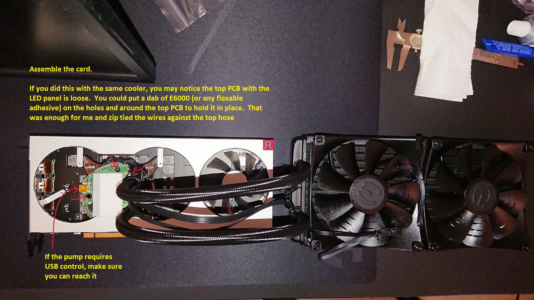 Image 13 : Un kit de watercooling EVGA bricolé sur une Radeon VII : 2122 MHz à 1,265 V !