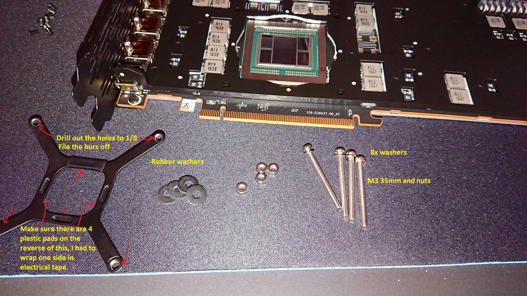 Image 7 : Un kit de watercooling EVGA bricolé sur une Radeon VII : 2122 MHz à 1,265 V !