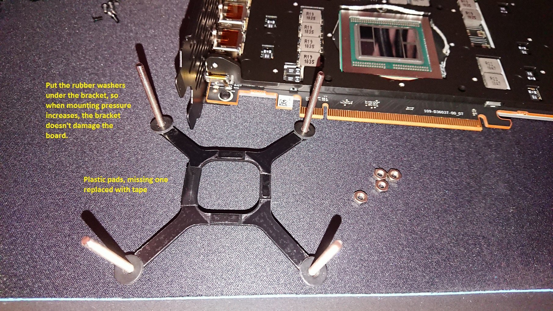 Image 8 : Un kit de watercooling EVGA bricolé sur une Radeon VII : 2122 MHz à 1,265 V !
