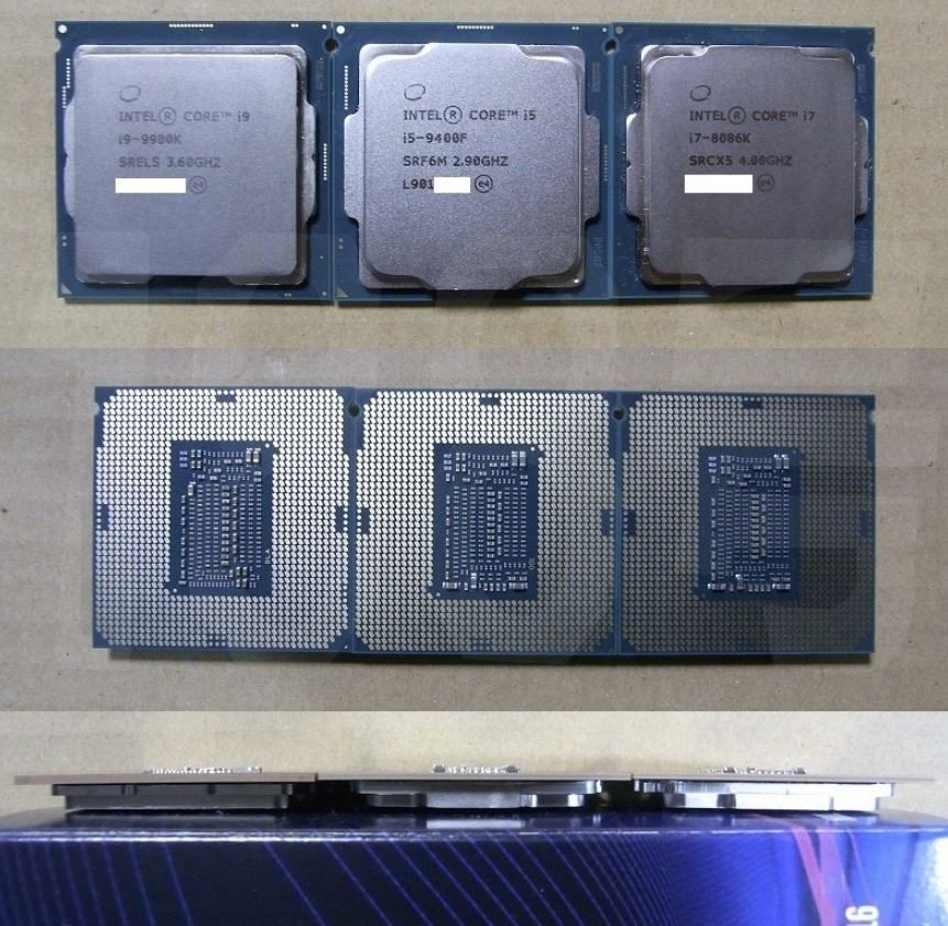 Image 2 : Un Intel Core i5-9400F démonté et comparé à un i5-9600K