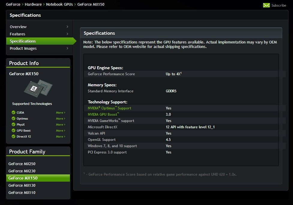 Image 2 : GeForce MX230 et MX250 : nouveaux GPU mobiles, toujours sur archi Pascal