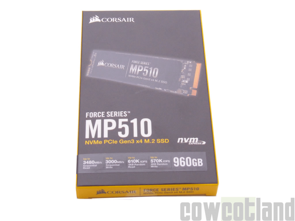 Image 1 : Test du SSD Corsair MP510 de 960 Go, jusqu'à 3480 Mo/s ?