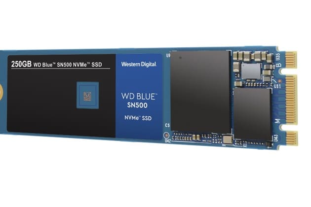 Image 1 : Western Digital lance son SSD WD Blue SN500 en NVMe, bien plus rapide