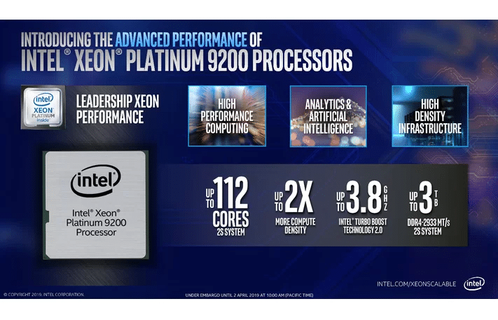 Image 2 : Intel contre-attaque avec un Xeon à 56 cœurs !