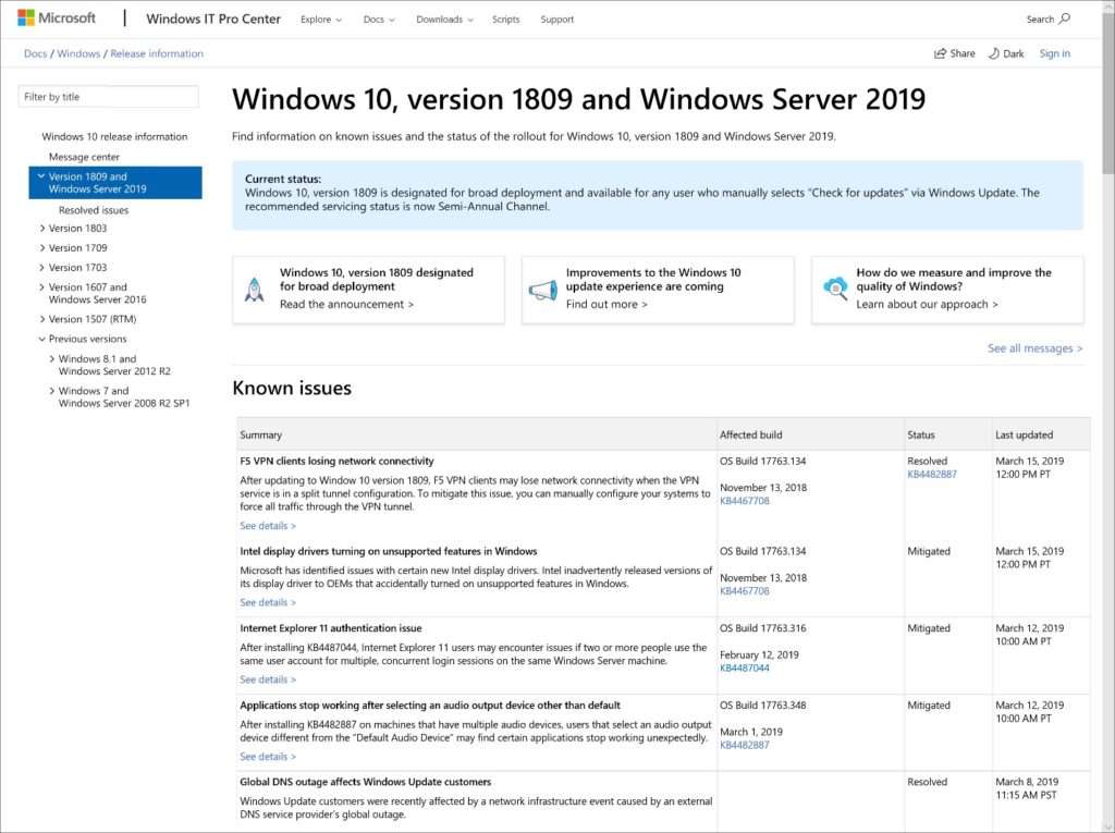 Image 2 : Windows 10 : fin des mises à jour forcées avec la May Update 2019