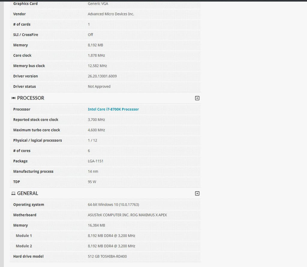 RX 5700 XT 3dmark