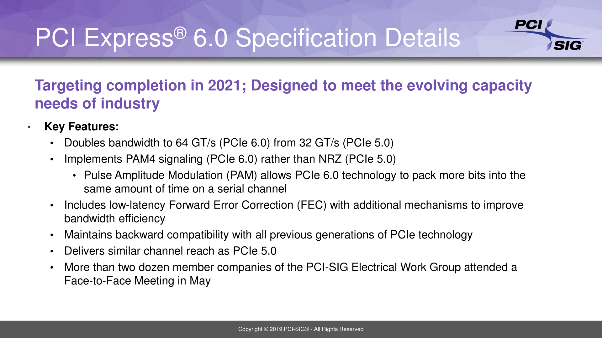 Image 2 : Le PCIe 6.0 est prévu pour 2021, et doublera encore les débits