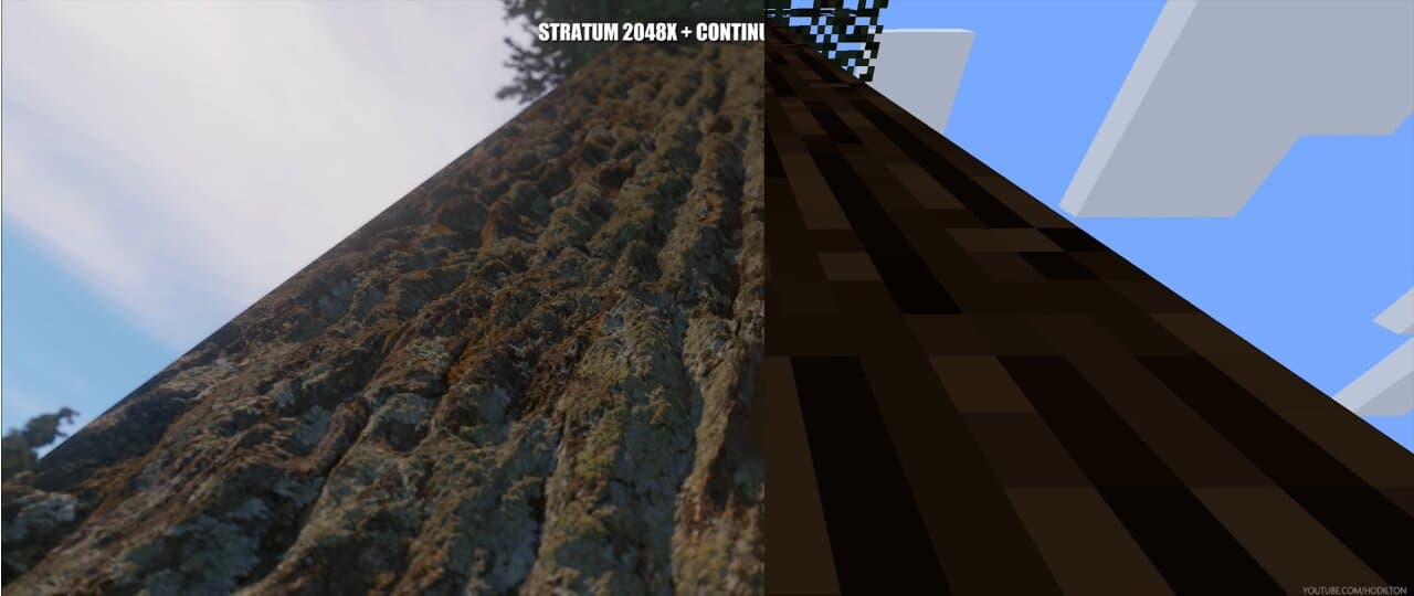Image 1 : Vidéo : Minecraft transfiguré avec des textures 2K et de nouveaux effets de lumière !