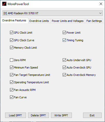 Image 3 : MorePowerTool : le logiciel pour bidouiller simplement sa Radeon RX 5700 et 5700 XT