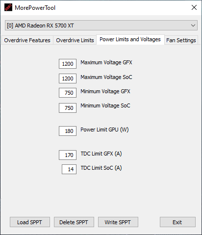 Image 5 : MorePowerTool : le logiciel pour bidouiller simplement sa Radeon RX 5700 et 5700 XT
