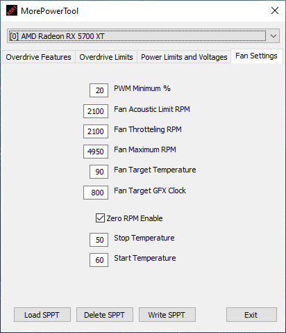 Image 6 : MorePowerTool : le logiciel pour bidouiller simplement sa Radeon RX 5700 et 5700 XT