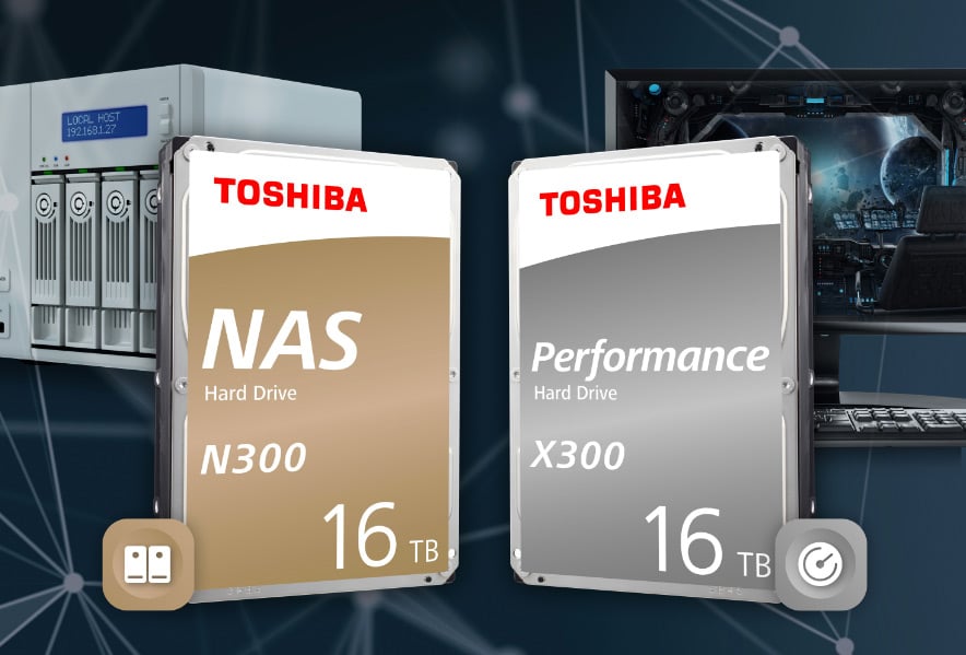 Image 1 : Les disques durs Toshiba N300 et X300 bientôt déclinés en version 16 To