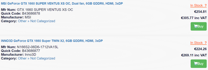 Image 10 : GeForce GTX 1660 Super : plusieurs modèles et toutes les caractéristiques