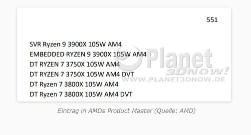 Image 2 : AMD : un nouveau processeur, le Ryzen 3750X, avec un TDP de 105 W ?