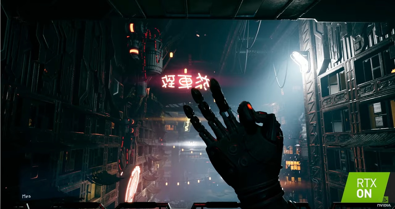 Image 1 : Vidéo : du ray tracing RTX pour Ghostrunner, un FPS futuriste style Mirror’s Edge