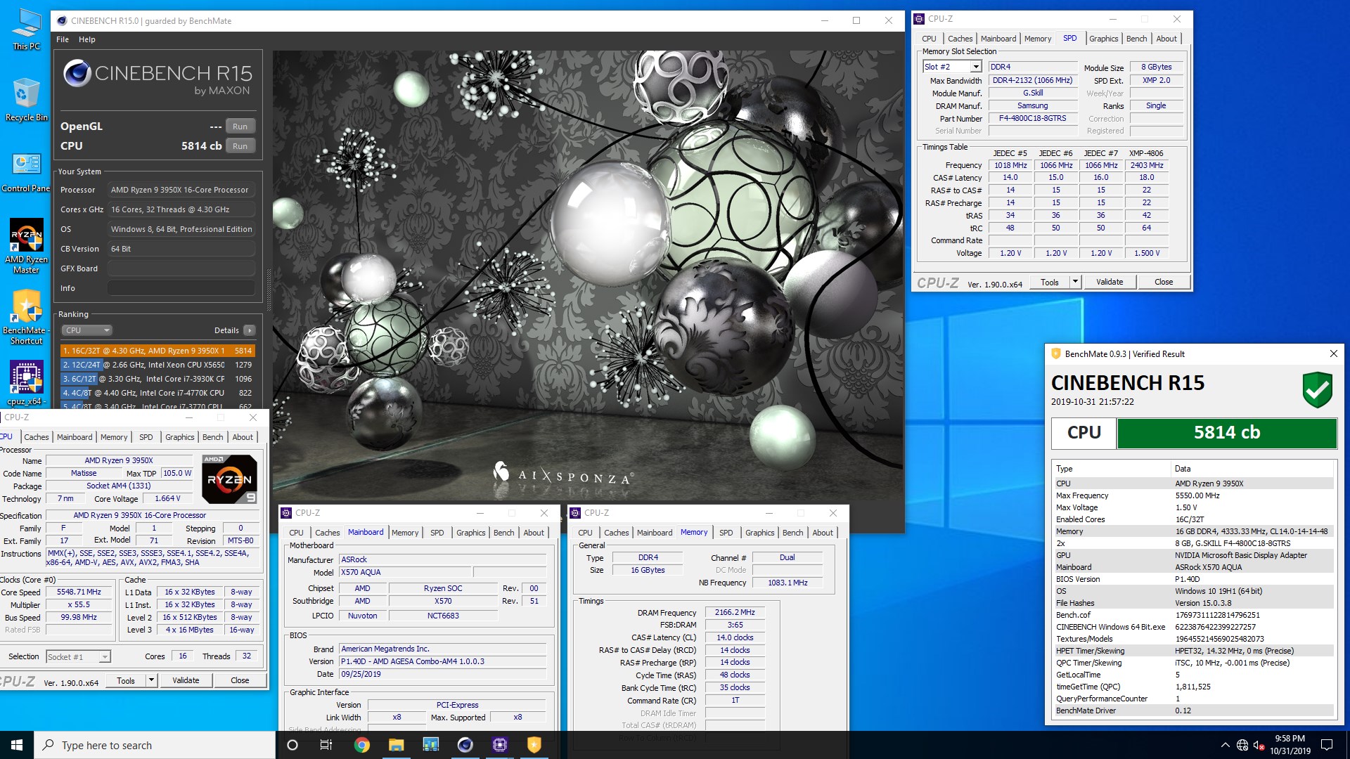 Image 1 : Plusieurs records cassés en overclocking sur la carte mère ASRock X570 Aqua