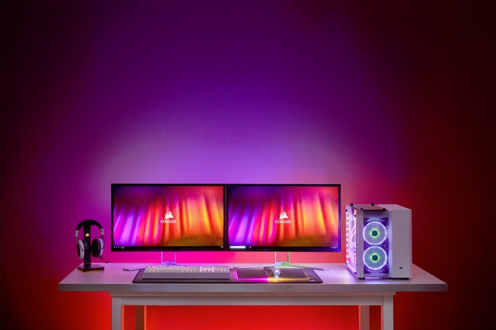 Corsair propose du RGB d'ambiance style 'Ambilight' synchronisé avec l'image