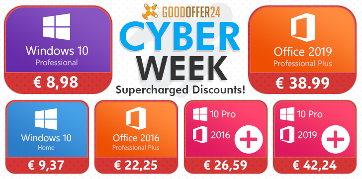 Image 1 : Cyber Week chez GoodOffer24 : Windows 10 Pro à 8,98 €