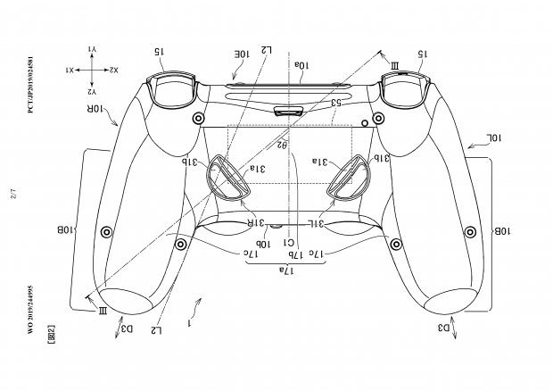 Image 1 : Un brevet présente la DualShock 5 avec deux gâchettes à l’arrière