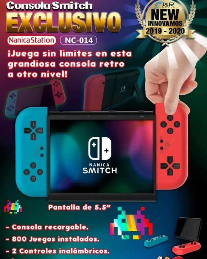 Image 1 : Voici la Nanica Smitch, la console qui se prend pour une Nintendo Switch