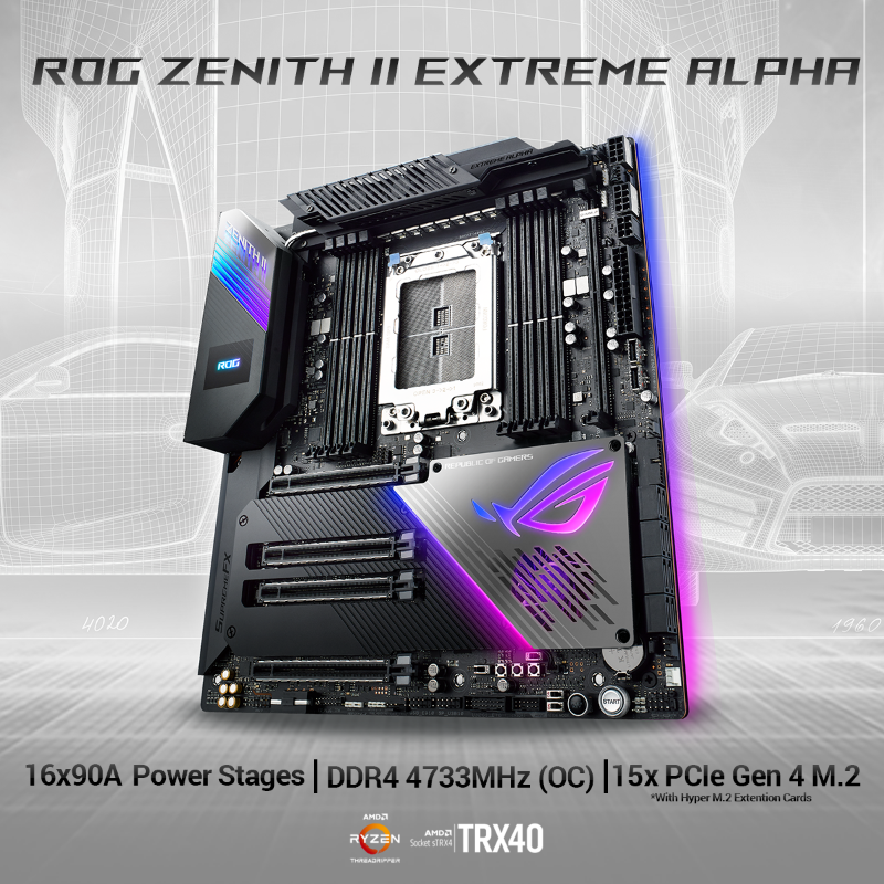 Image 1 : Asus dévoile sa monstrueuse carte mère ROG Zenith II Extreme Alpha