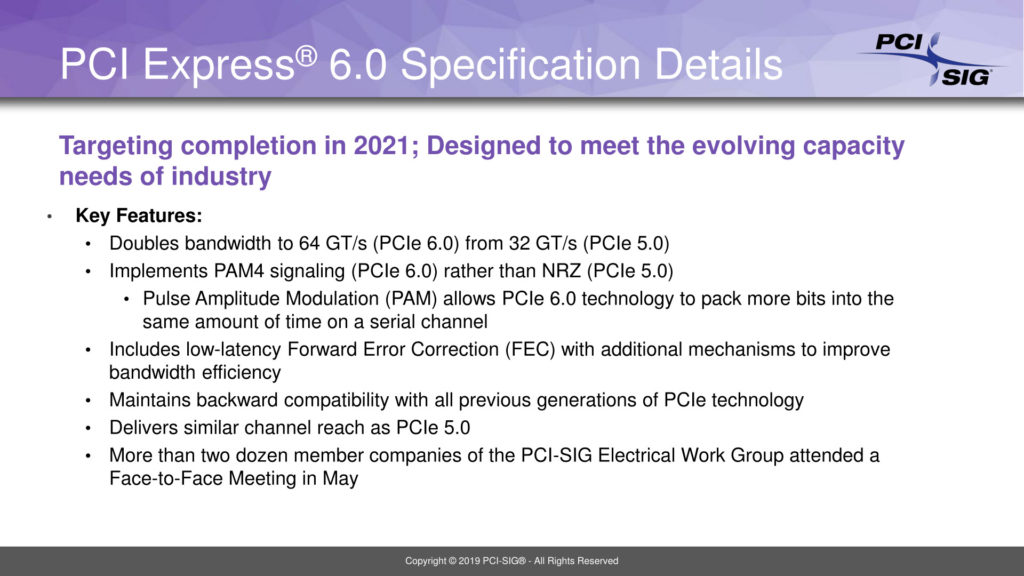Image 2 : Le PCIe 6.0 est déjà en version 0.5
