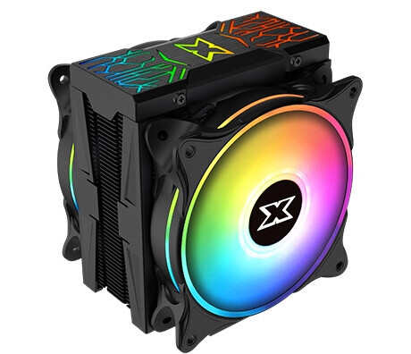 Image 1 : Un dissipateur CPU tout en RGB chez Xigmatek, avec deux ventilateurs de 120 mm
