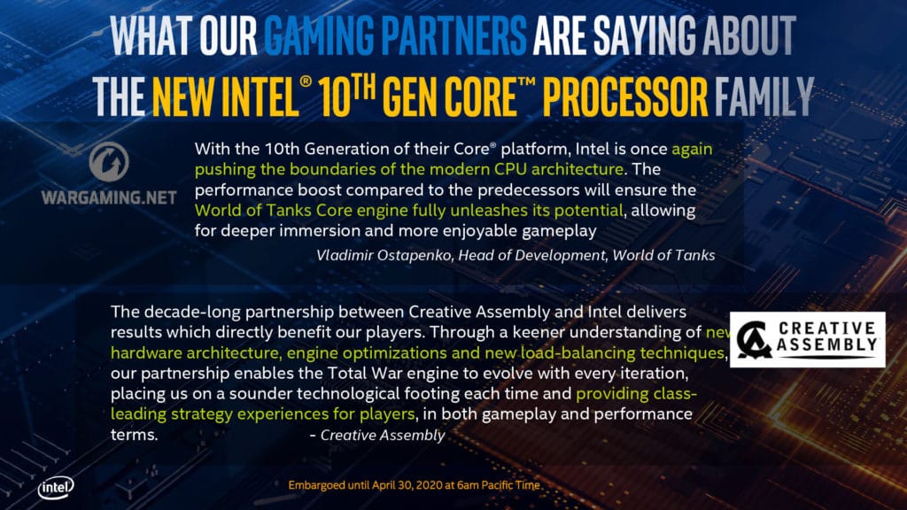 Image 12 : Intel dévoile officiellement ses processeurs Comet Lake-S