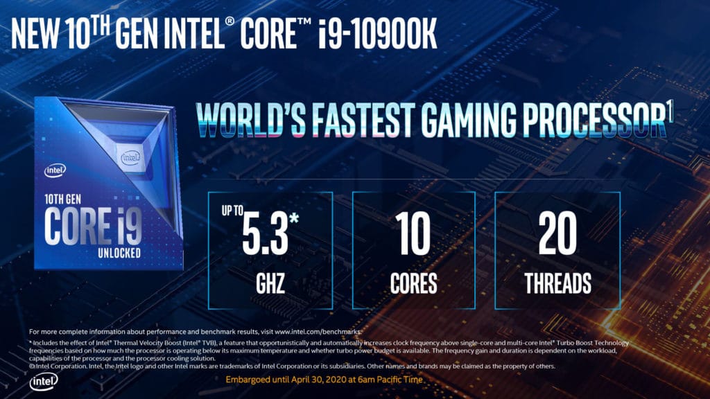 Image 8 : Intel dévoile officiellement ses processeurs Comet Lake-S