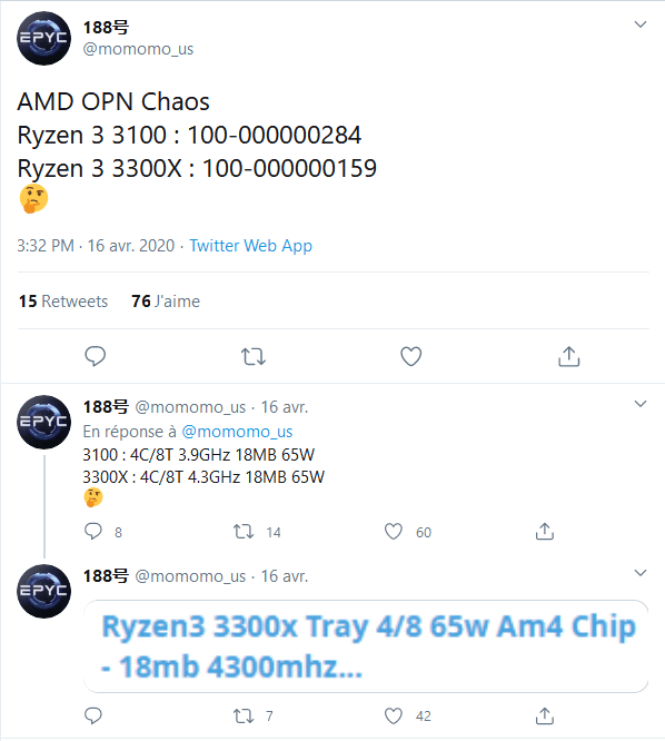 Image 1 : AMD préparerait des Ryzen 3 3300X et 3100 pour contrer les Core i3 Comet Lake-S d’Intel