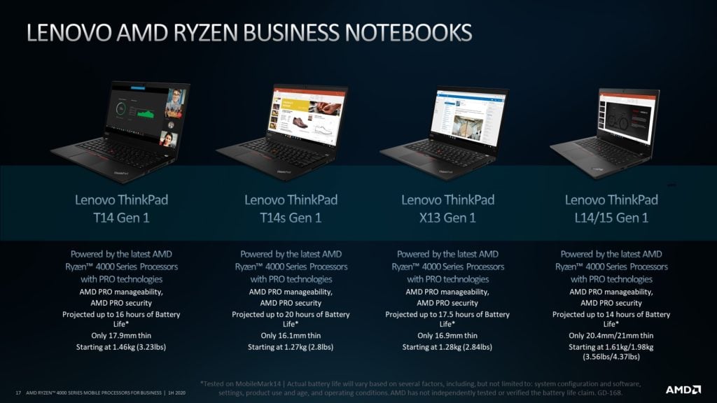 Image 3 : AMD dévoile ses processeurs mobiles Ryzen Pro 4000